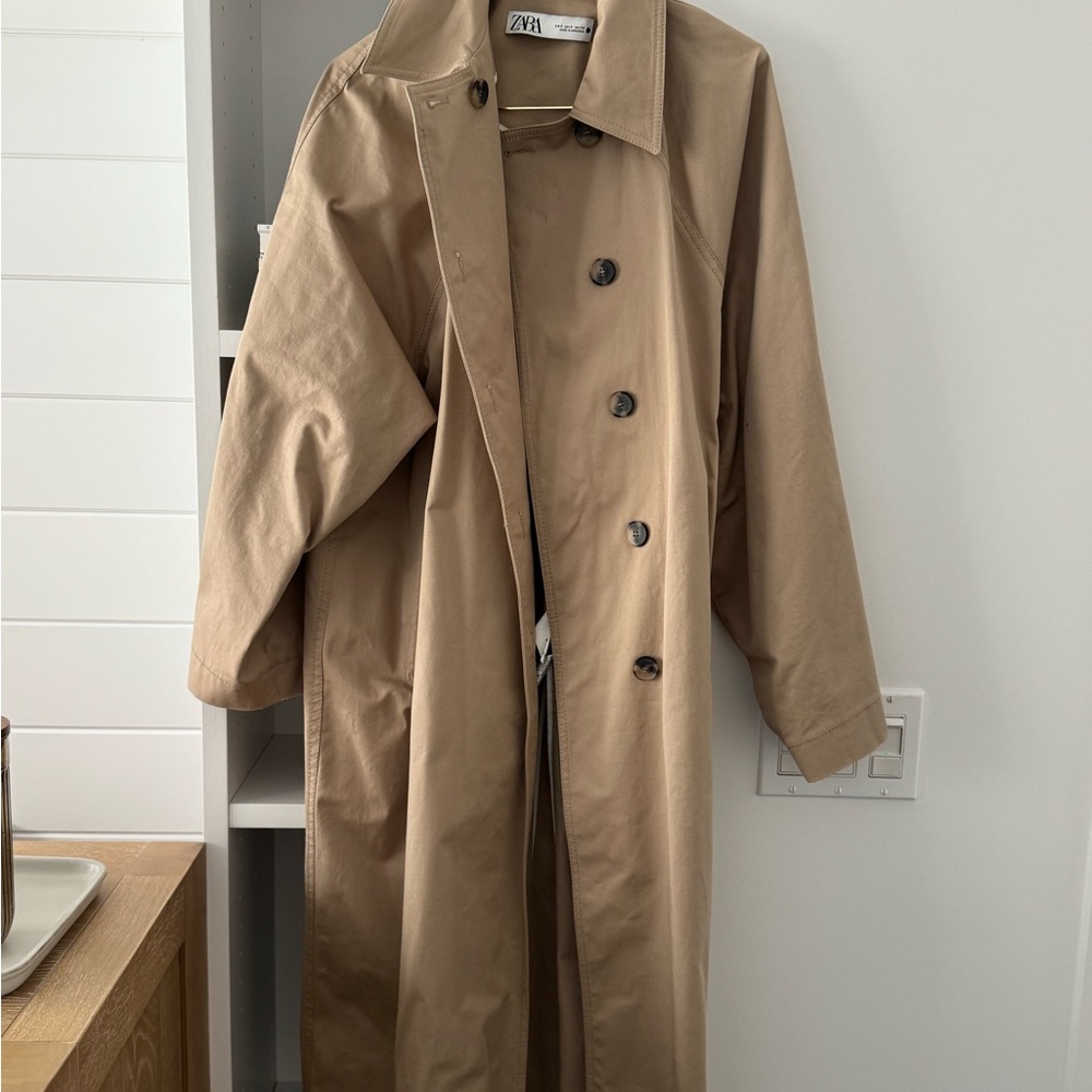 Zara Tan Trench Coat oversized